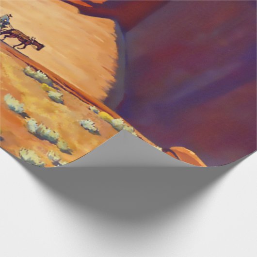 “Eenzame reis” Western Art van Maynard Dixon Cadeaupapier (Hoek)