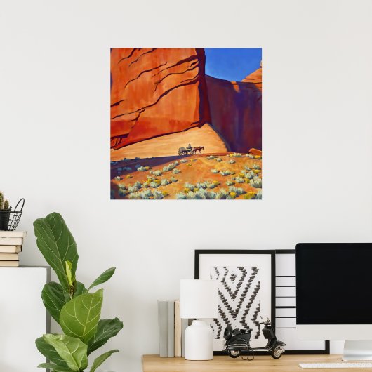 “Eenzame Reis” Western Art van Maynard Dixon Poster (Thuiskantoor)