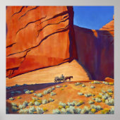 “Eenzame Reis” Western Art van Maynard Dixon Poster (Voorkant)