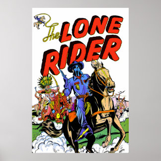 Eenzame Ruiter En Apache Oude Strips Poster