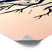 Eenzame Samurai onder de Sakura Maan Poster (Hoek)