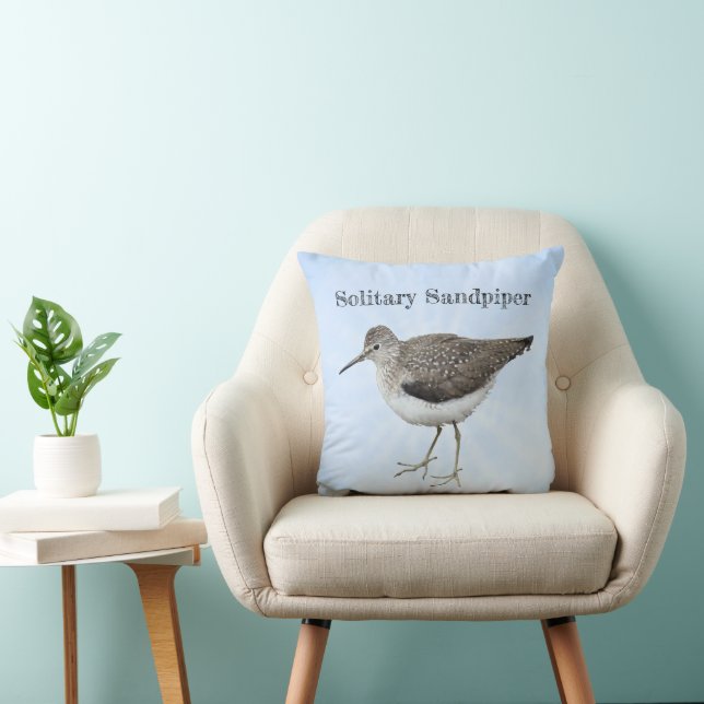 Eenzame Sandpiper Kussen (Stoel)