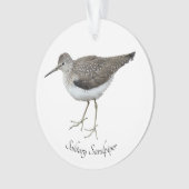 Eenzame Sandpiper Ornament (voorkant)