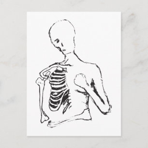 eenzame schele briefkaart