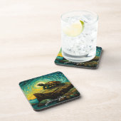 Eenzame schildpad denkend aan je naam bier onderzetter (Rechterzijde)