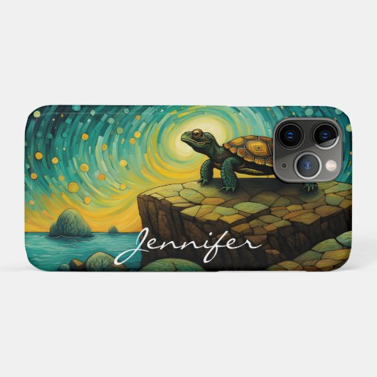 Eenzame schildpad denkend aan je naam Case-Mate iPhone case (Achterkant (horizontaal))