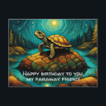 eenzame schildpad lange afstand vriend verjaardag briefkaart<br><div class="desc">Op zoek naar de perfecte verjaardagskaart voor een lange afstand vriend? Ontdek het oprechte "Lonely Turtle"-ontwerp dat het bitterzoete gevoel van afstand vastlegt. Stuur je liefde en laat ze weten dat ze altijd aan je denken.</div>