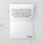 eenzame schildpad lange afstand vriend verjaardag kaart (Binnen)