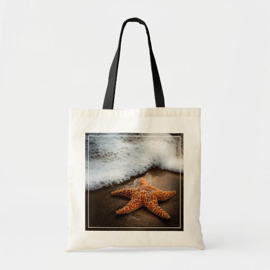 Eenzame Starfish op het strand Tote Bag (Voorkant)