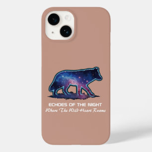 Eenzame sterrenstelsel wolf silhouet (Eecho's van  Case-Mate iPhone 14 Hoesje