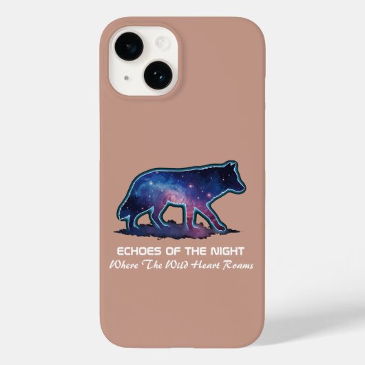 Eenzame sterrenstelsel wolf silhouet (Eecho's van Case-Mate iPhone Case (Achterkant)