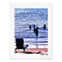 Eenzame stoel. foto afdruk