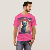 Eenzame ufo kat t-shirt (Voorkant volledig)