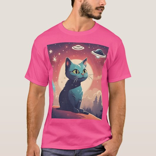 Eenzame ufo kat t-shirt (Voorkant)