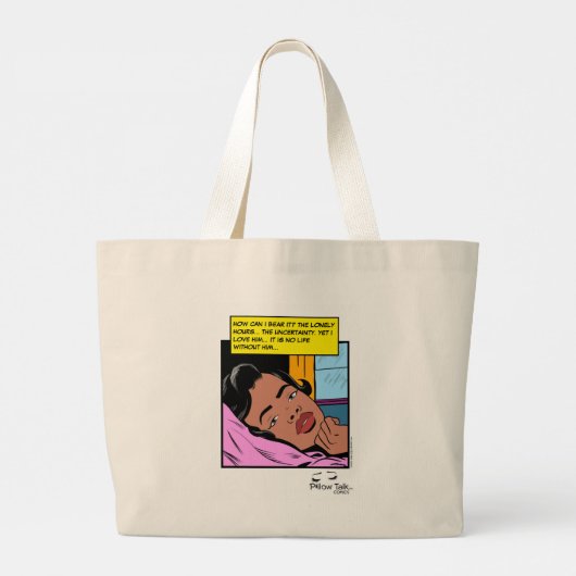 Eenzame Uren Reflectie Valentijn Romantiek Grote Tote Bag (Achterkant)
