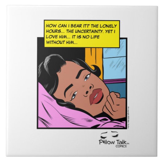 Eenzame Uren Reflectie Valentijns Romantiek Tegeltje (Voorkant)