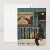 Eenzame Victoriaanse politieagent in de kou Briefkaart (Voorkant / Achterkant)