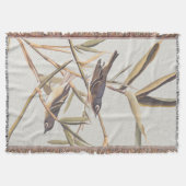 Eenzame Vireo Flycatcher van Audubon op riet Deken (Voorkant)