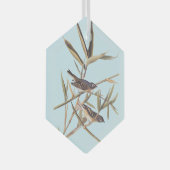 Eenzame Vireo Flycatcher van Audubon op riet Glas Ornament (Voorkant Rechts)