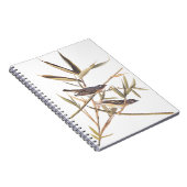 Eenzame Vireo Flycatcher van Audubon op riet Notitieboek (Rechterzijde)