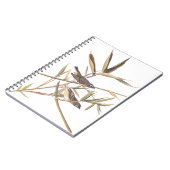 Eenzame Vireo Flycatcher van Audubon op riet Notitieboek (Linkerzijde)