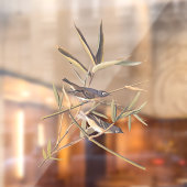 Eenzame Vireo Flycatcher van Audubon op riet Raamsticker (Vel 2)