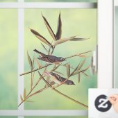 Eenzame Vireo Flycatcher van Audubon op riet Raamsticker (Huis)