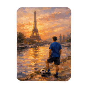 Eenzame voetballer bij de Seine Magneet