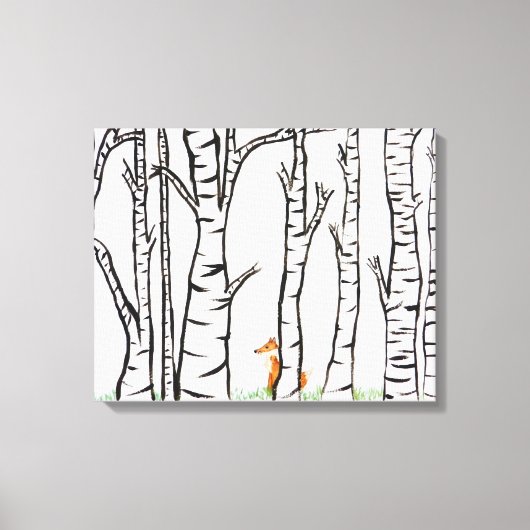 Eenzame vos canvas afdruk (Voorkant)