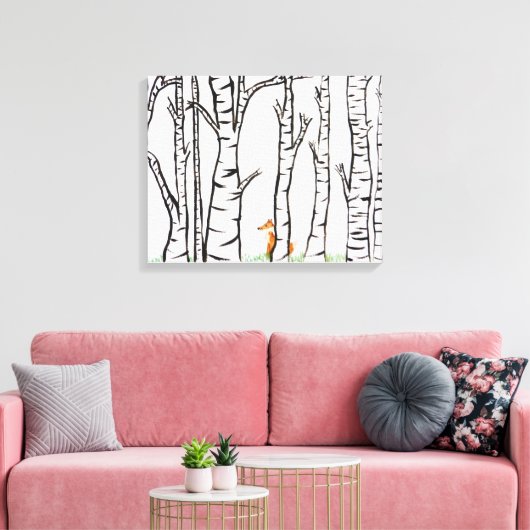 Eenzame vos canvas afdruk (Insitu (Woonkamer))