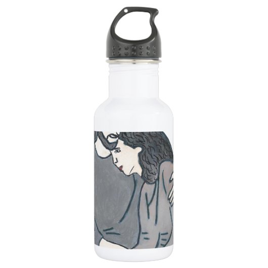 Eenzame vrouw ontmoet God Waterfles (Voorkant)