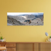 Eenzame wandelaar, bergen, meer, fijne kunst canvas afdruk (Insitu (Woonkamer))