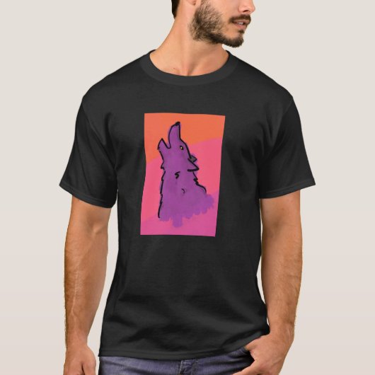 Eenzame Wolf Afdruk T-shirt (Voorkant)