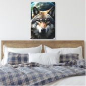 Eenzame Wolf Canvas Afdruk (Insitu (Slaapkamer))