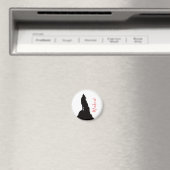 Eenzame Wolf Die Je Naam Roept Aangepaste Handgesc Magneet (Insitu (Vaatwasser))
