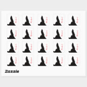 Eenzame Wolf Die Je Naam Roept Aangepaste Handgesc Vierkante Sticker (Vel)