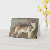 Eenzame wolf-F-d Kaart (Gele Bloem)
