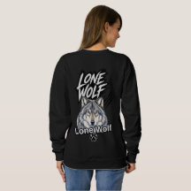 Eenzame Wolf Grafische Hoodie