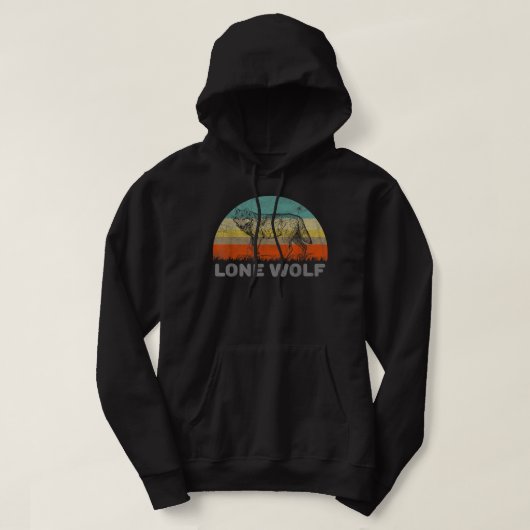 Eenzame Wolf Hoodie (Design voorkant)