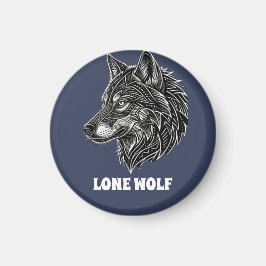 EENZAME WOLF MAGNEET