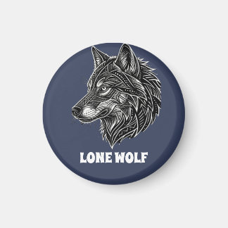 EENZAME WOLF MAGNEET