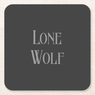 Eenzame Wolf Mannetje Sigma Modern Minimalistisch Kartonnen Onderzetters