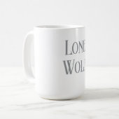 Eenzame Wolf Mannetje Sigma Modern Minimalistisch Koffiemok (Voorkant links)