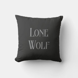 Eenzame Wolf Mannetje Sigma Modern Minimalistisch Kussen