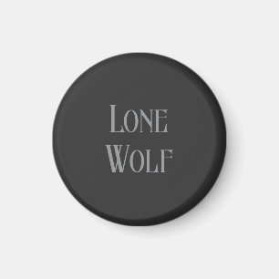 Eenzame Wolf Mannetje Sigma Modern Minimalistisch Magneet