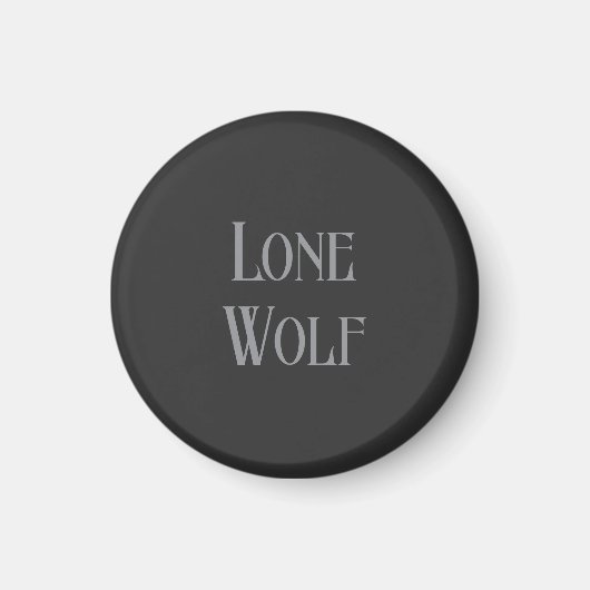 Eenzame Wolf Mannetje Sigma Modern Minimalistisch Magneet (Voorkant)