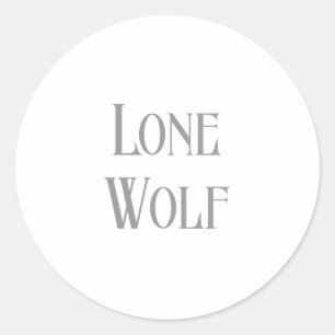 Eenzame Wolf Mannetje Sigma Modern Minimalistisch Ronde Sticker