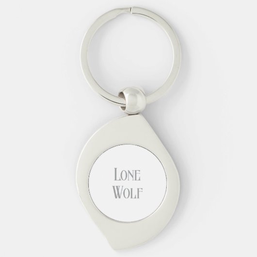 Eenzame Wolf Mannetje Sigma Modern Minimalistisch Sleutelhanger (Voorkant)