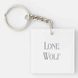 Eenzame Wolf Mannetje Sigma Modern Minimalistisch Sleutelhanger