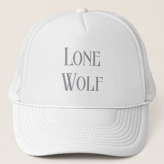Eenzame Wolf Mannetje Sigma Modern Minimalistisch Trucker Pet (Voorkant)